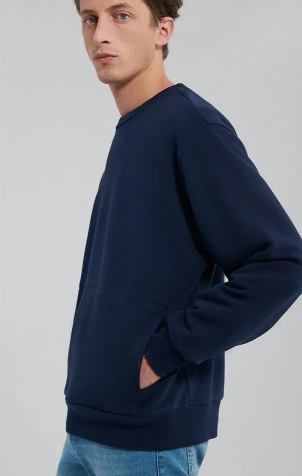 Pocket Sweatshirt In Navy Blazer Men Mavi Jeans Loungewear Pocket Sweatshirt In Navy Blazer Men Mavi Jeans Loungewear