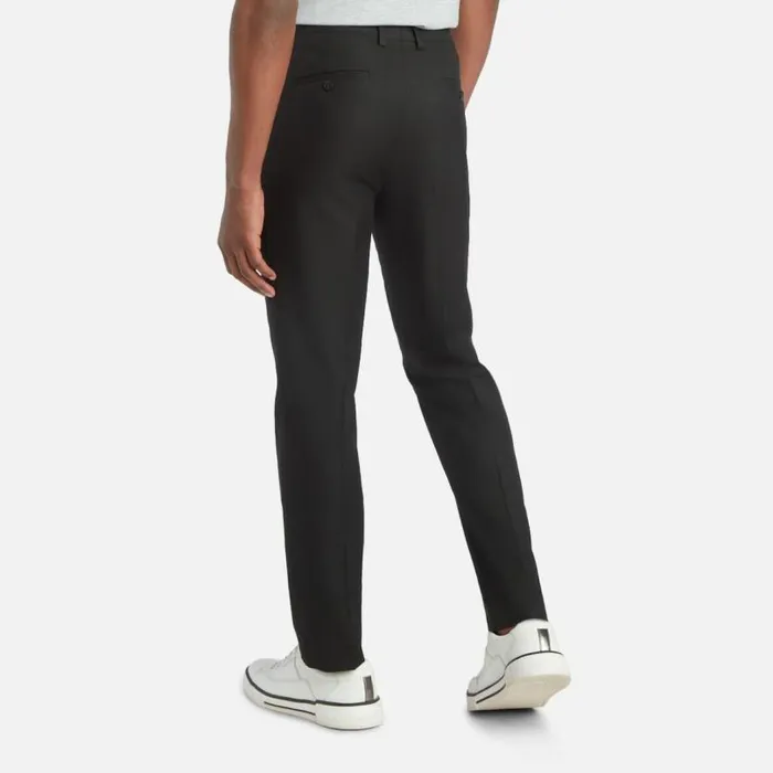 Premium Stretch Twill Slim Fit Flex Waistband Flat Front Dress Pant Black Men Kenneth Cole Bottoms