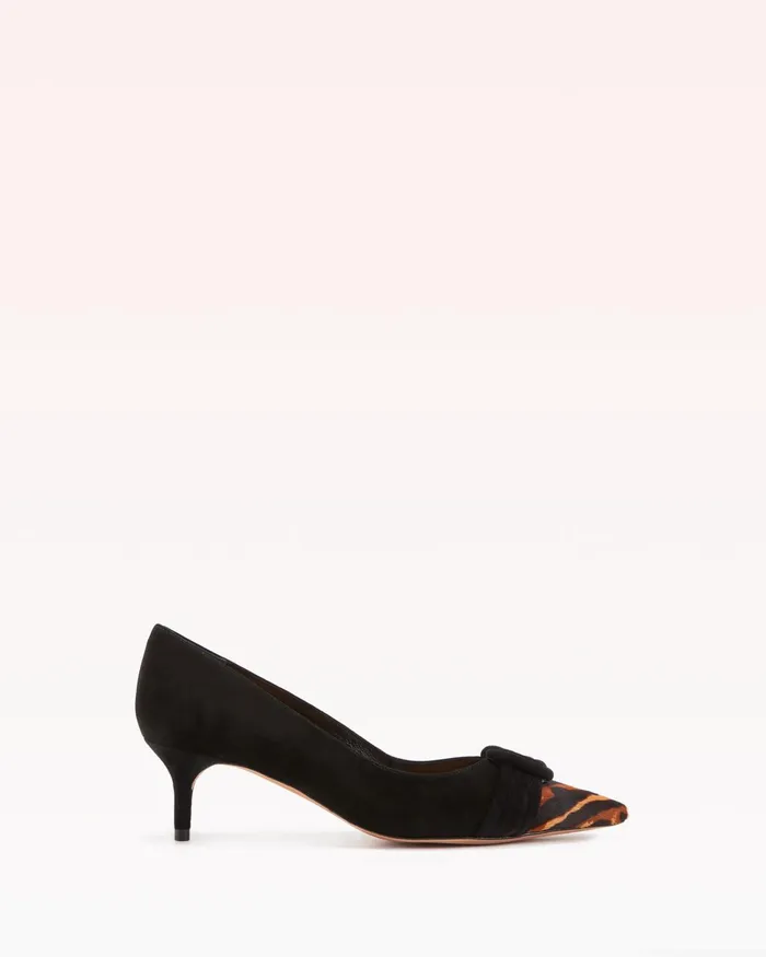 Pumps Women Alexandre Birman Vicky 55 Kitten Heel Pump In Black and Leopard Alexandre Birman Black Pumps Women Alexandre Birman Vicky 55 Kitten Heel Pump In Black and Leopard Alexandre Birman Black