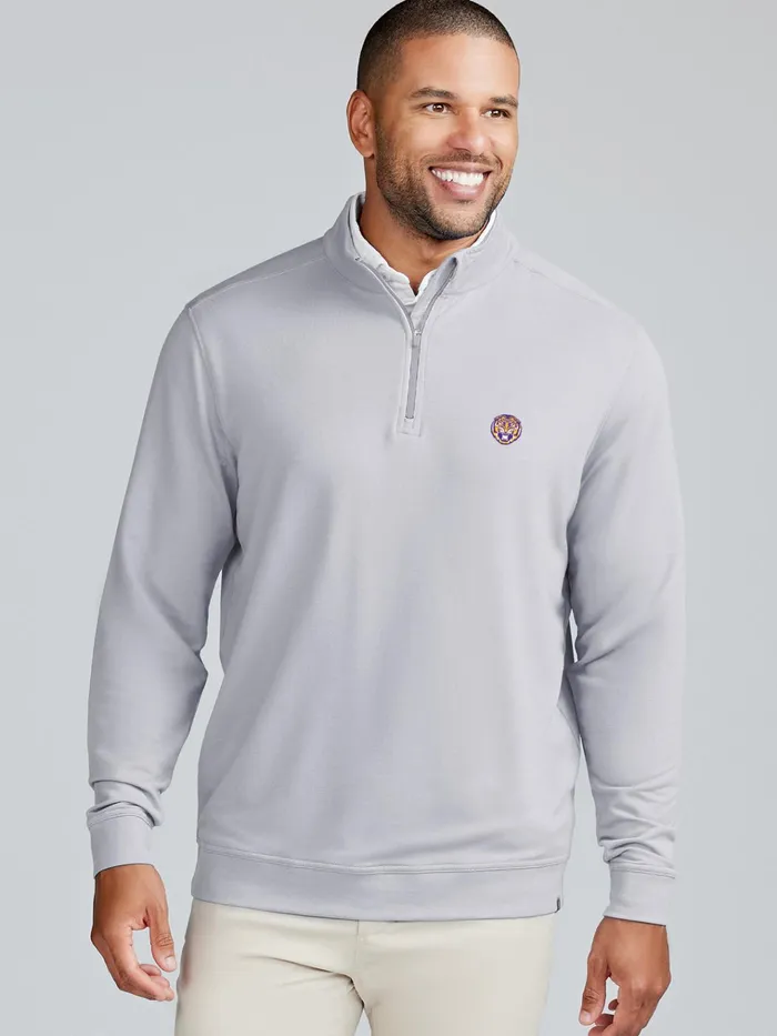 Quarter Zips Men Tasc Performance Cloud French Terry Quarter Zip 8211 LSU