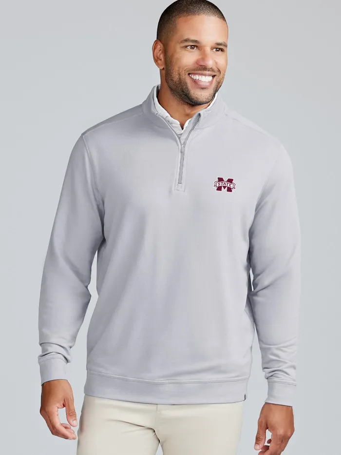 Quarter Zips Men Tasc Performance Cloud French Terry Quarter Zip 8211 Mississippi State