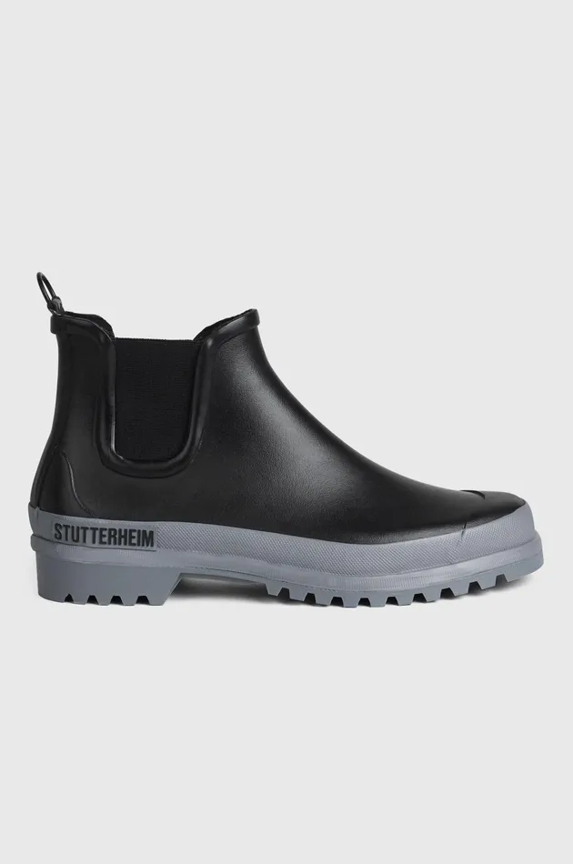 Rain Boots Women Stutterheim Chelsea Rainwalker BlackGrey