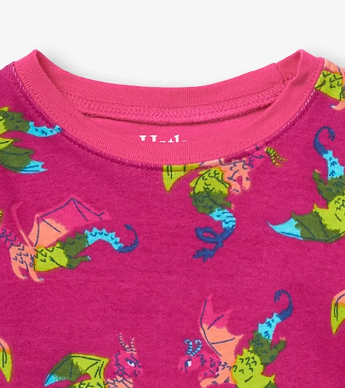 Rainbow Dragons Kids Organic Cotton Pajama Set Hatley