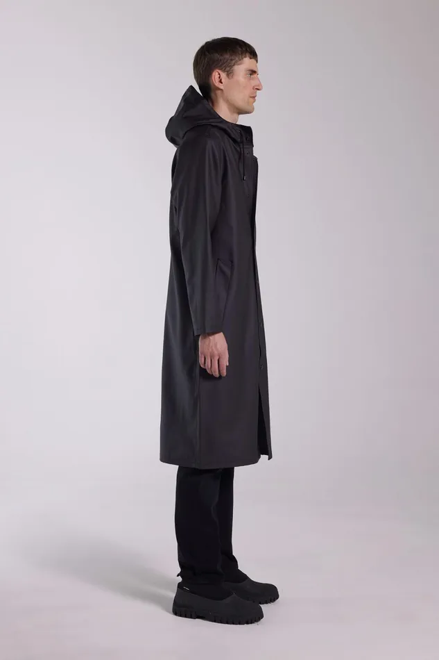 Raincoats Men Stutterheim Stockholm Long Raincoat Black