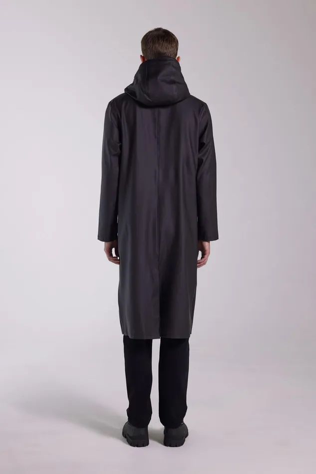 Raincoats Men Stutterheim Stockholm Long Raincoat Black