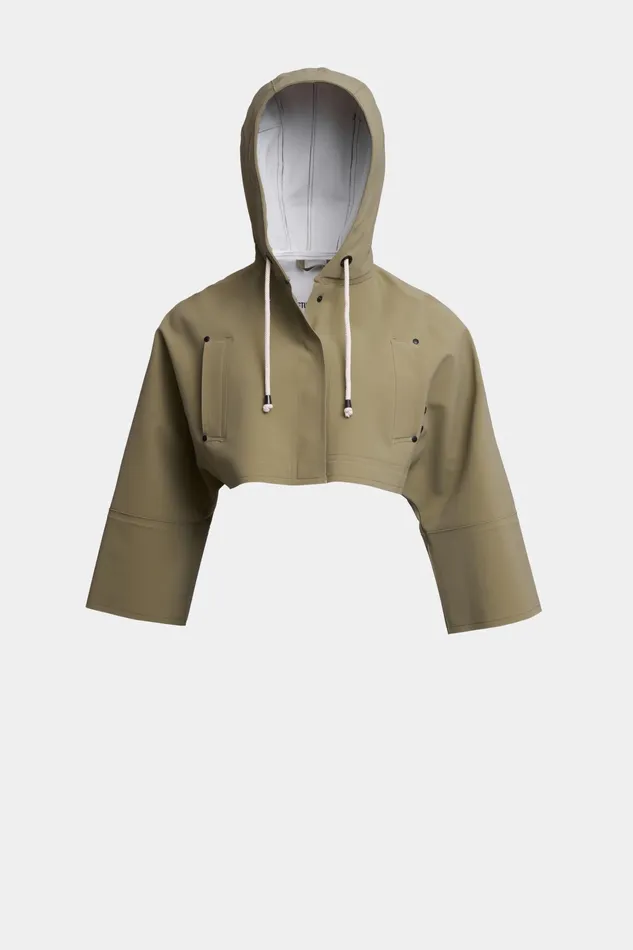 Raincoats Women Stutterheim Lilla Tre Matte Raincoat Aloe