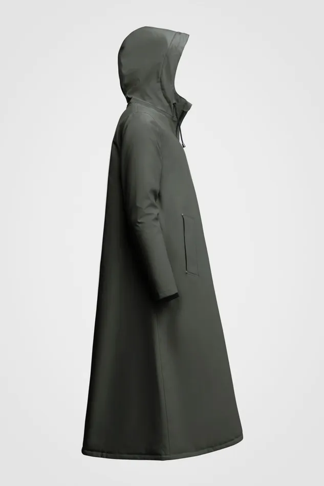 Raincoats Women Stutterheim Mosebacke Long Winter Jacket Green