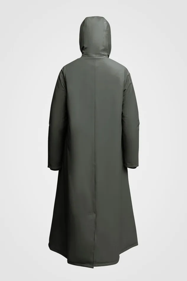 Raincoats Women Stutterheim Mosebacke Long Winter Jacket Green