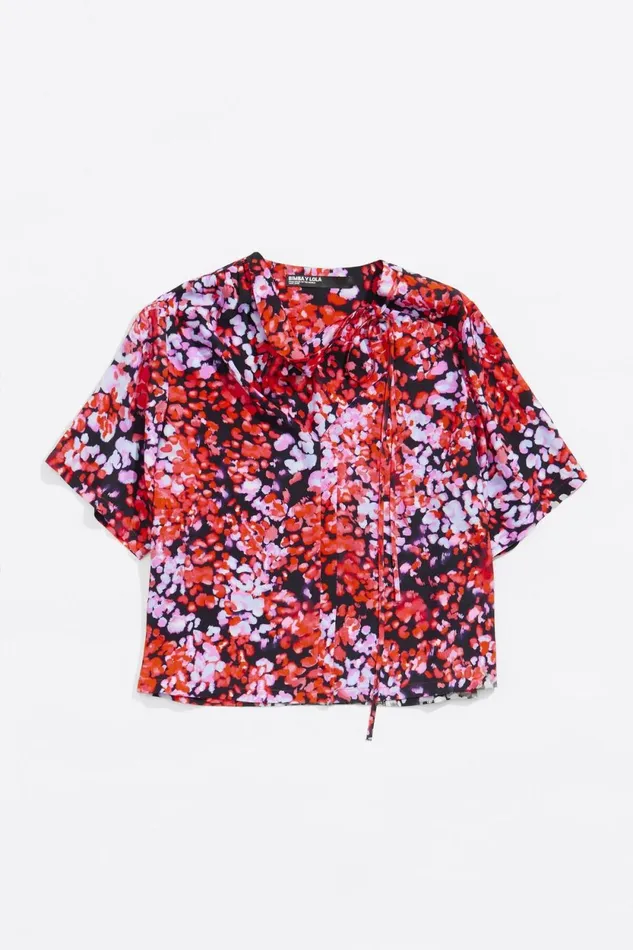 Red Leomimosa Tie Scarf Top Leomimosa Red Women Bimba Y Lola Shirts Red Leomimosa Tie Scarf Top Leomimosa Red Women Bimba Y Lola Shirts