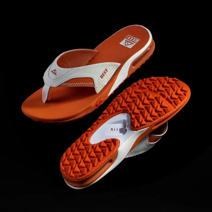 Reef Sandals Fanning Pregame Whiteorange 8211 Men Reef Sandals Fanning Pregame Whiteorange 8211 Men
