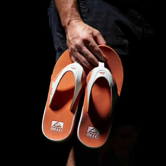 Reef Sandals Fanning Pregame Whiteorange 8211 Men Reef Sandals Fanning Pregame Whiteorange 8211 Men