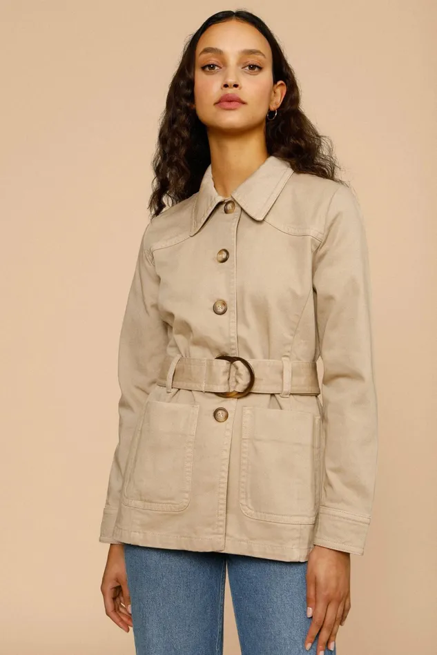 Rouje CLAUDE Jacket Beige Uni Women Coats and Jackets