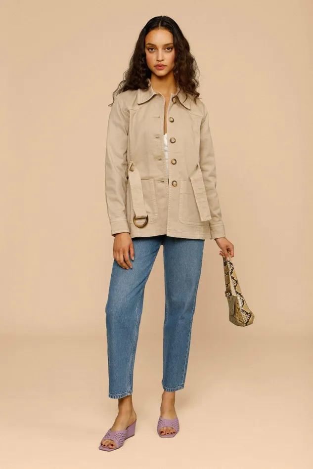 Rouje CLAUDE Jacket Beige Uni Women Coats and Jackets