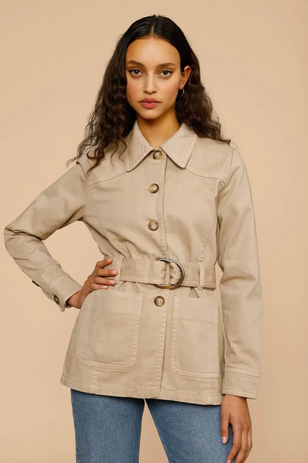 Rouje CLAUDE Jacket Beige Uni Women Coats and Jackets