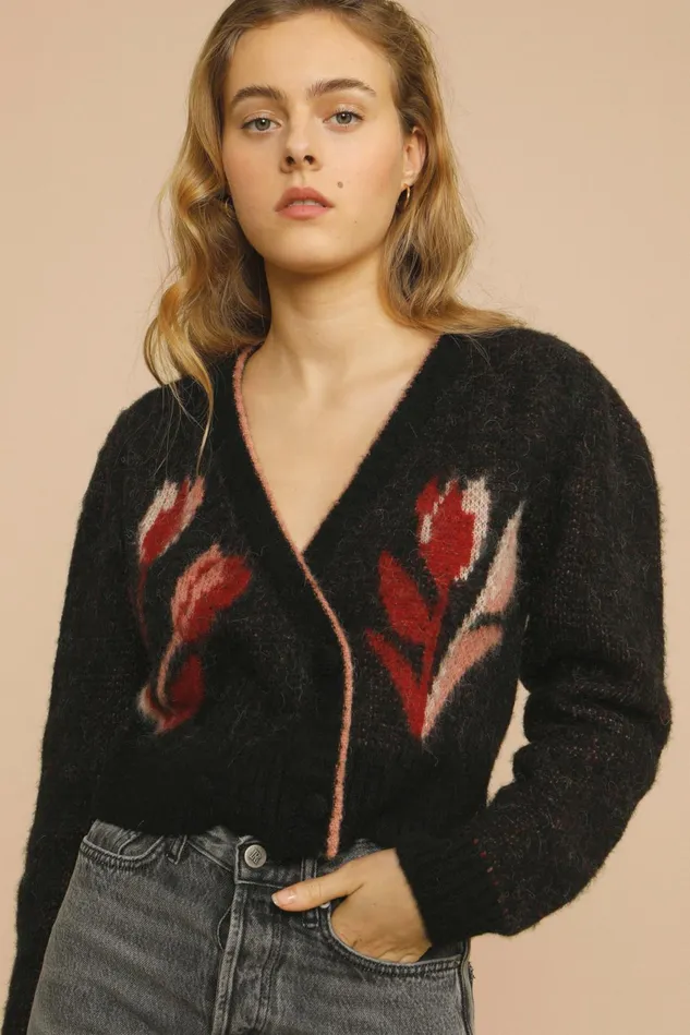 Rouje LEANDRO Cardigan Black Women Knits