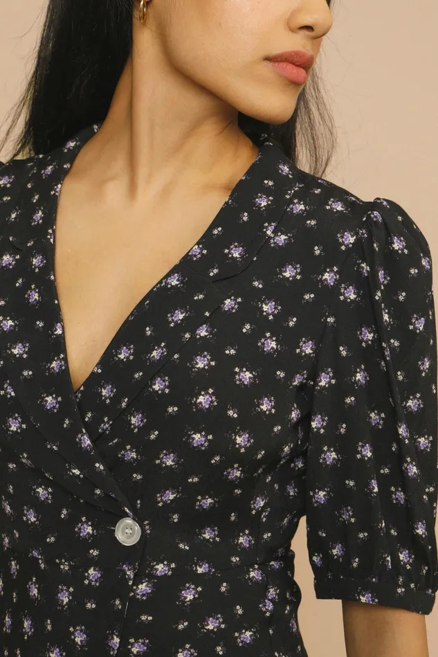 Rouje LOUISETTE Top Bouquet Noir Women Blouses and Tops