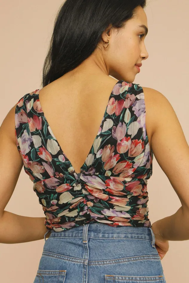 Rouje LUCIANO Top Tulipano Noir Women Blouses and Tops
