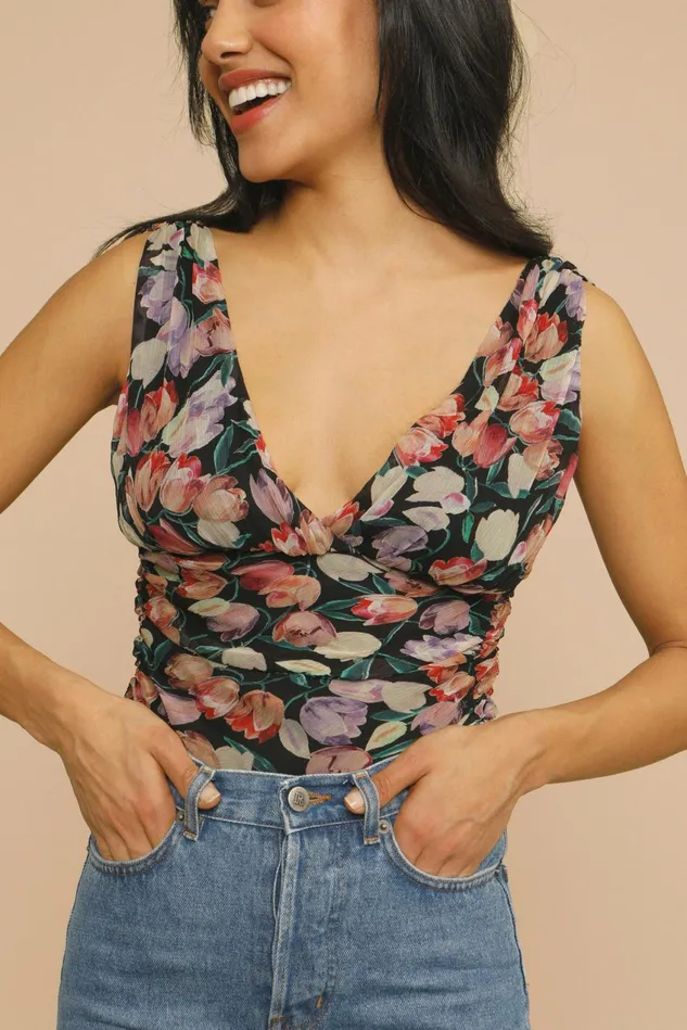 Rouje LUCIANO Top Tulipano Noir Women Blouses and Tops