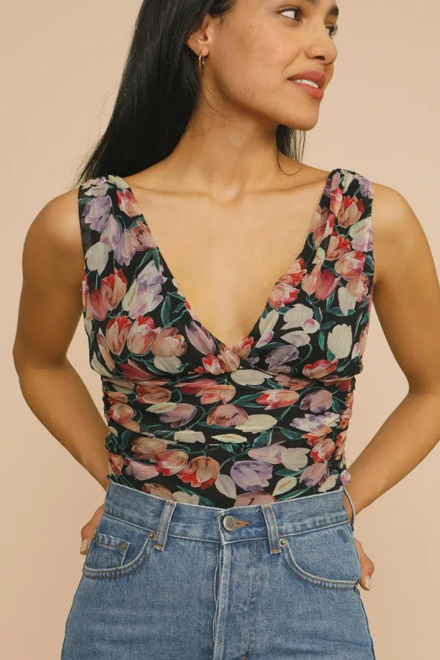 Rouje LUCIANO Top Tulipano Noir Women Blouses and Tops