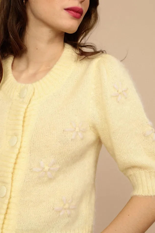 Rouje ROMEO Cardigan Jaune Uni Women Knits