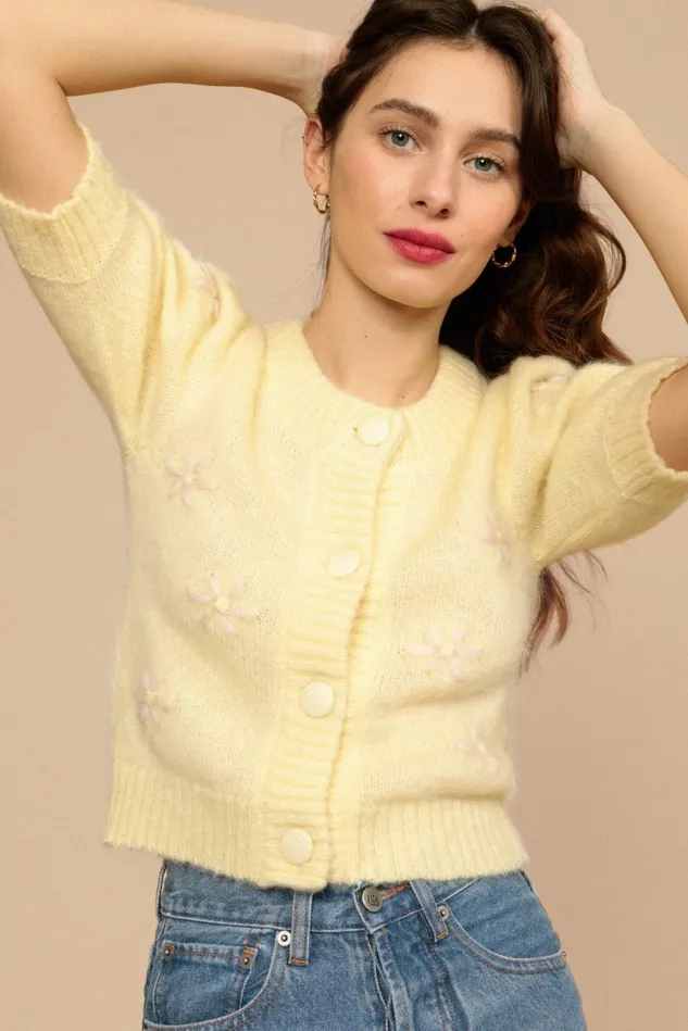 Rouje ROMEO Cardigan Jaune Uni Women Knits