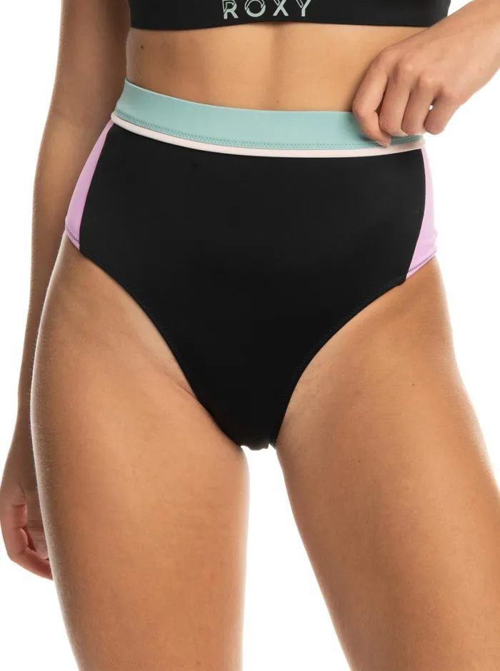 Roxy Active Swimsuits Roxy Active High Waist Bikini Bottoms Anthracite 8211 Women Roxy Active Swimsuits Roxy Active High Waist Bikini Bottoms Anthracite 8211 Women