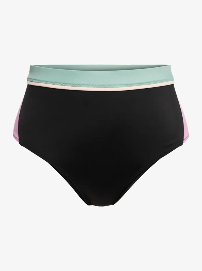 Roxy Active Swimsuits Roxy Active High Waist Bikini Bottoms Anthracite 8211 Women