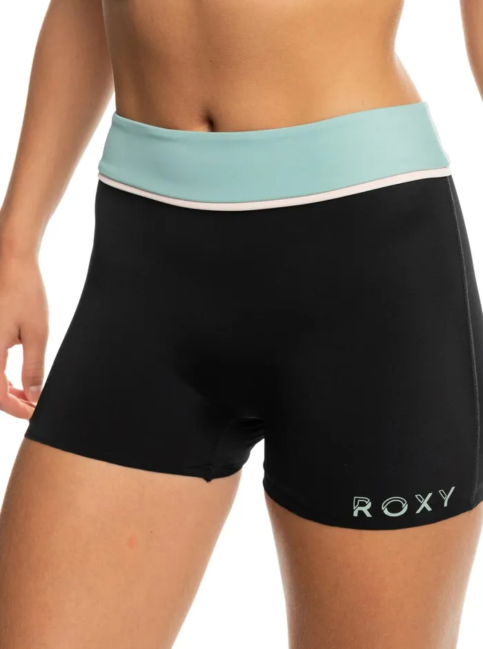 Roxy Active Swimsuits Roxy Active Shorty Bikini Bottoms Anthracite 8211 Women