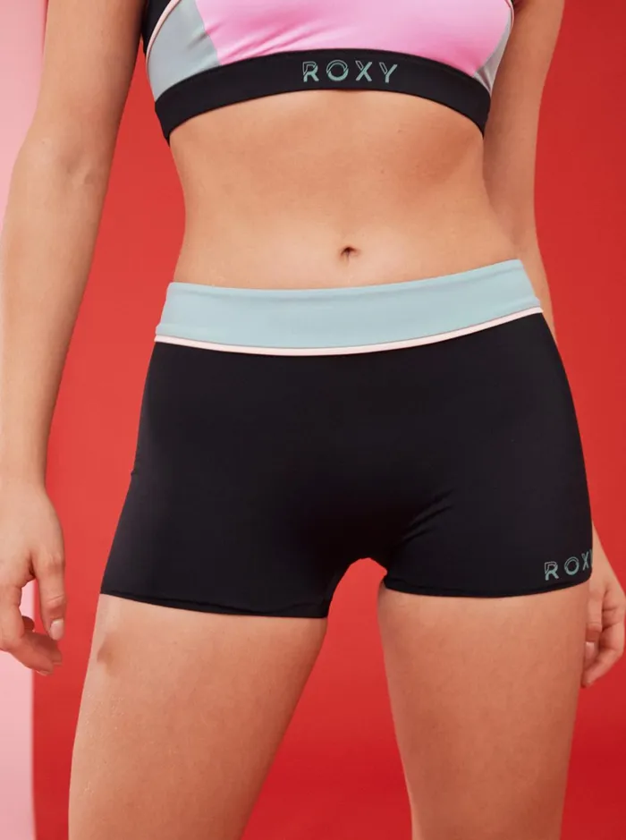 Roxy Active Swimsuits Roxy Active Shorty Bikini Bottoms Anthracite 8211 Women