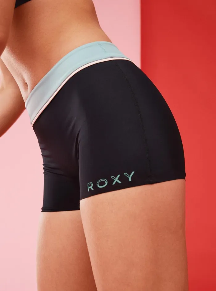 Roxy Active Swimsuits Roxy Active Shorty Bikini Bottoms Anthracite 8211 Women