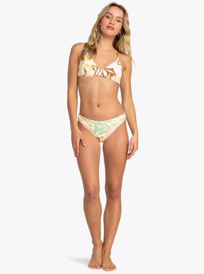 Roxy Bikini Bottoms Pants Beach Classics Strap Hipste Bikini Bottoms Quiet Green Coast 2 Coast 8211 Women