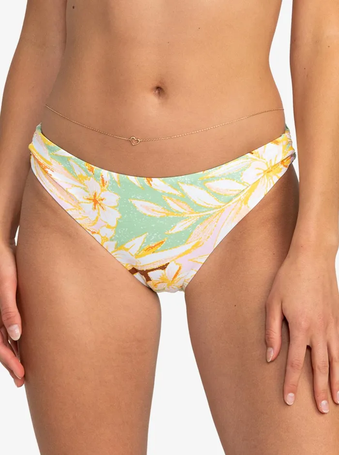 Roxy Bikini Bottoms Pants Beach Classics Strap Hipste Bikini Bottoms Quiet Green Coast 2 Coast 8211 Women