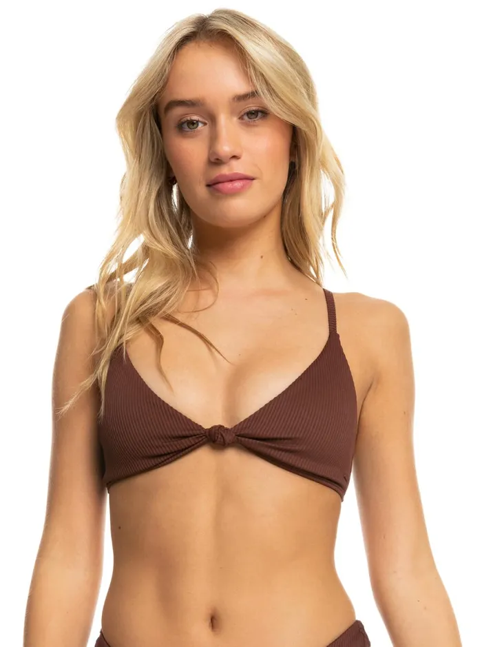 Roxy Bikini Tops Roxy Love The Surf Knot Bikini Top Bitter Chocolate 8211 Women