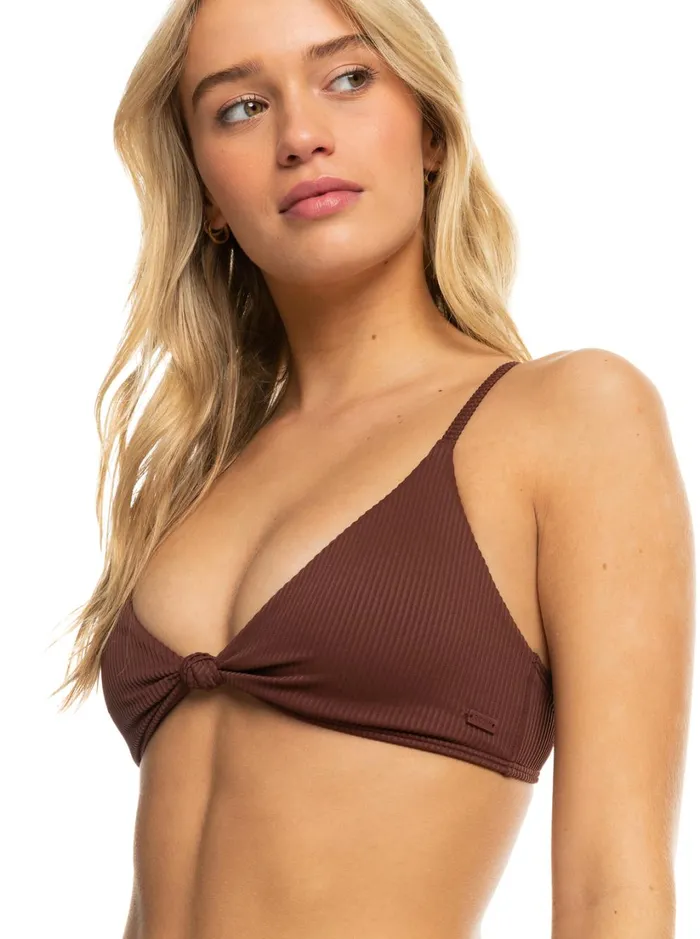 Roxy Bikini Tops Roxy Love The Surf Knot Bikini Top Bitter Chocolate 8211 Women