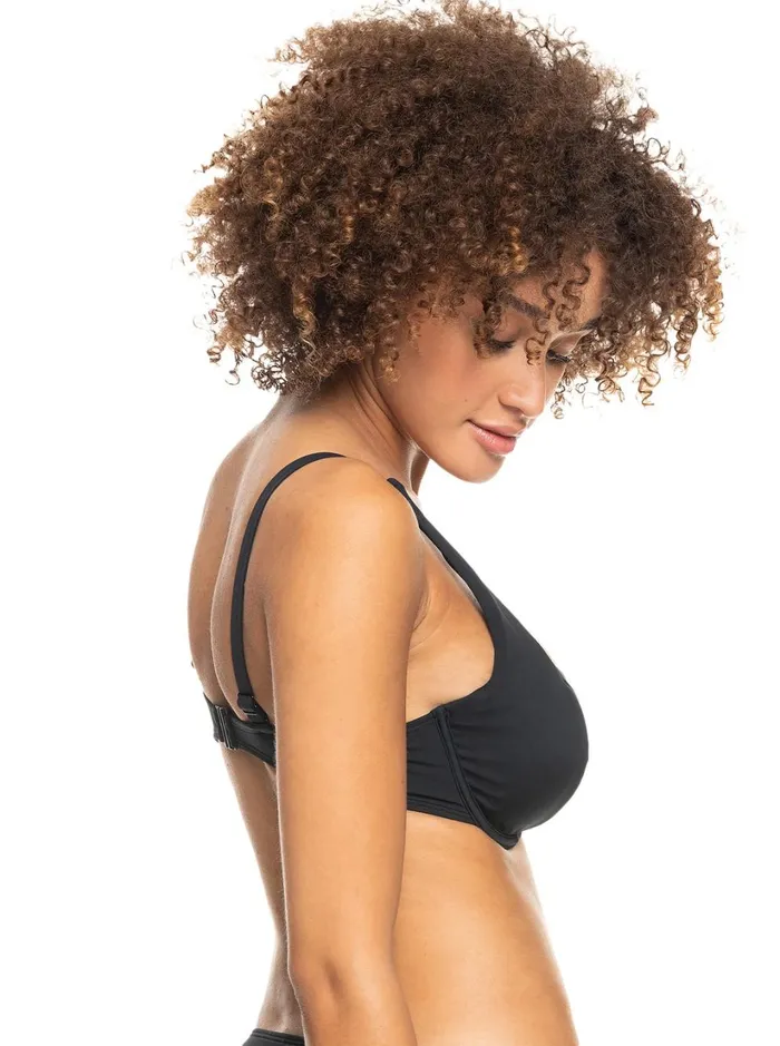 Roxy Bikinis Beach Classics Underwired DCup Bikini Top Anthracite 8211 Women