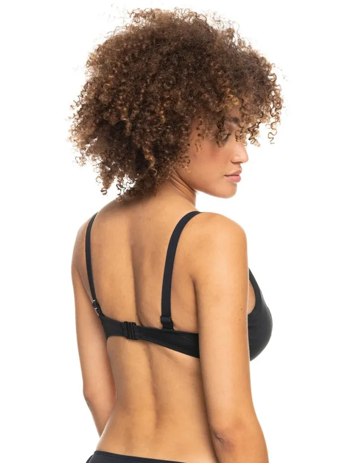 Roxy Bikinis Beach Classics Underwired DCup Bikini Top Anthracite 8211 Women