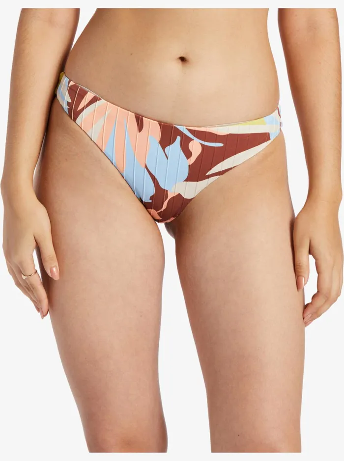 Roxy Bikinis Floradelic Cheeky Printed Bikini Bottoms Rustic Brown Floraldelic 8211 Women