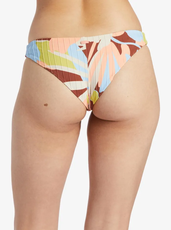 Roxy Bikinis Floradelic Cheeky Printed Bikini Bottoms Rustic Brown Floraldelic 8211 Women