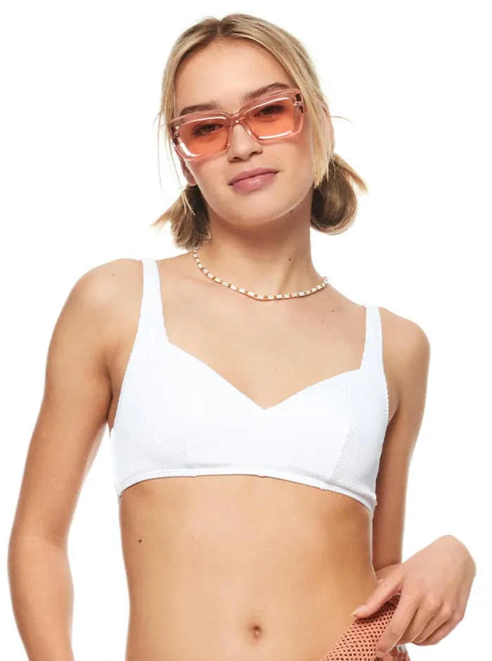 Roxy Bikinis Roxy Love The Sun Ray Bikini Top Bright White 8211 Women