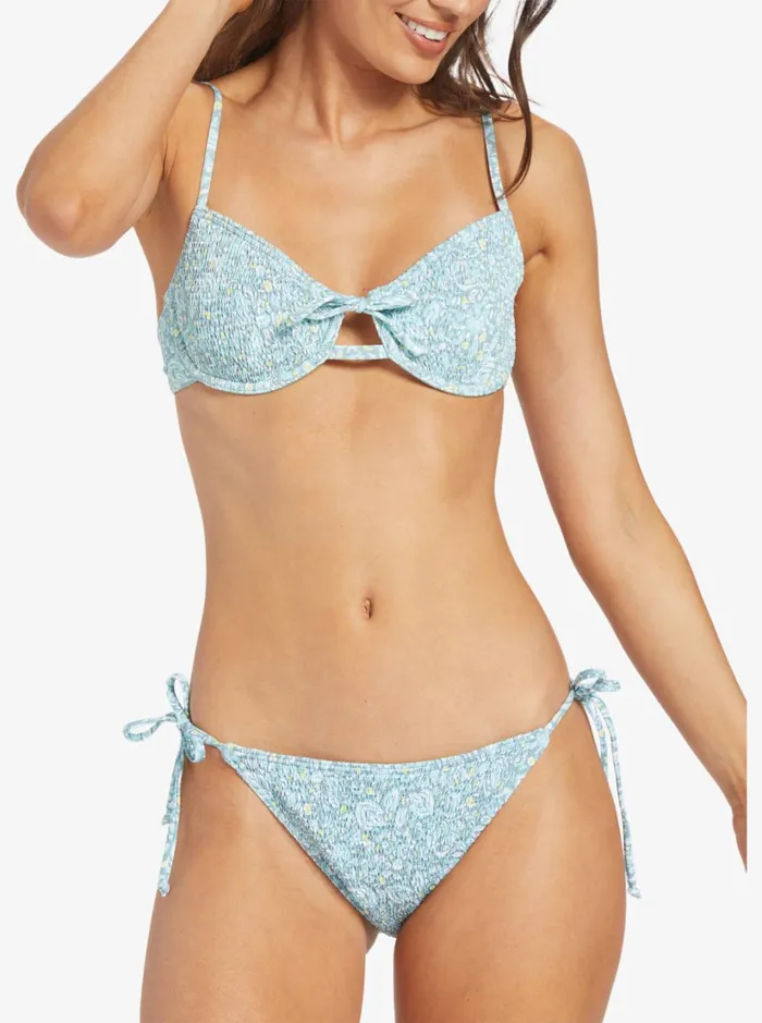 Roxy Bikinis Seaside Tropics Underwire Smock Bra Bikini Top Tourmaline Pretty Paisley 8211 Women