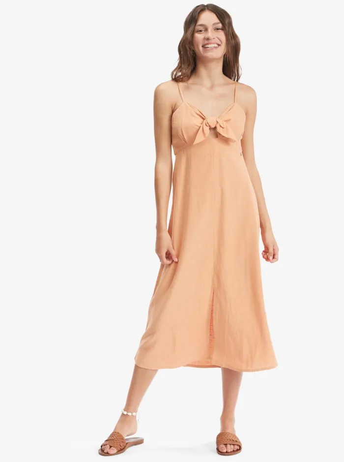 Roxy Dresses Bittersweet Step Midi Dress Toasted Nut 8211 Women
