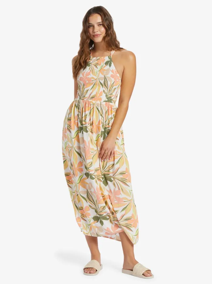 Roxy Dresses Bungalow Mid Dress Snow White Subtly Salty Multic 8211 Women