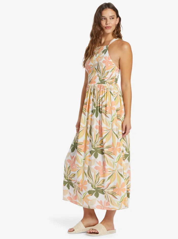 Roxy Dresses Bungalow Mid Dress Snow White Subtly Salty Multic 8211 Women