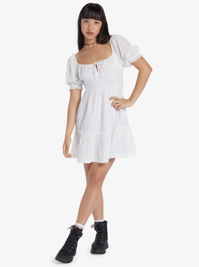 Roxy Dresses Chloe Kim Venice Daydream Mini Dress Snow White 8211 Women