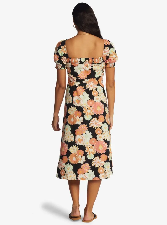 Roxy Dresses Summertime Feeling Midi Dress Anthracite Boogie Chillen 8211 Women