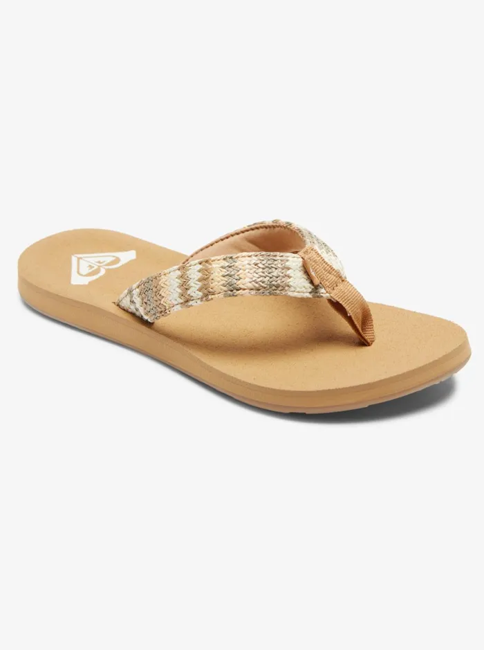 Roxy Flip Flops Porto Raffia FlipFlops Fall Leaf Multi 8211 Women