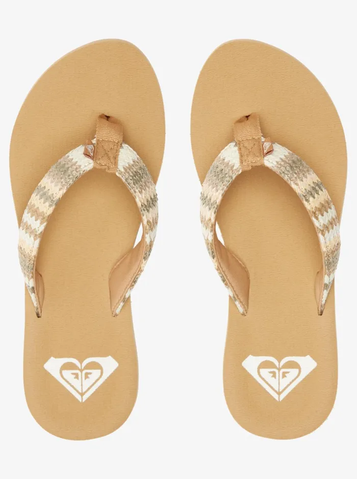 Roxy Flip Flops Porto Raffia FlipFlops Fall Leaf Multi 8211 Women