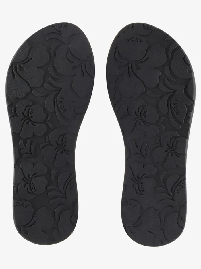 Roxy Flip Flops Vista Loreto FlipFlops Blackwhiteblack 8211 Women