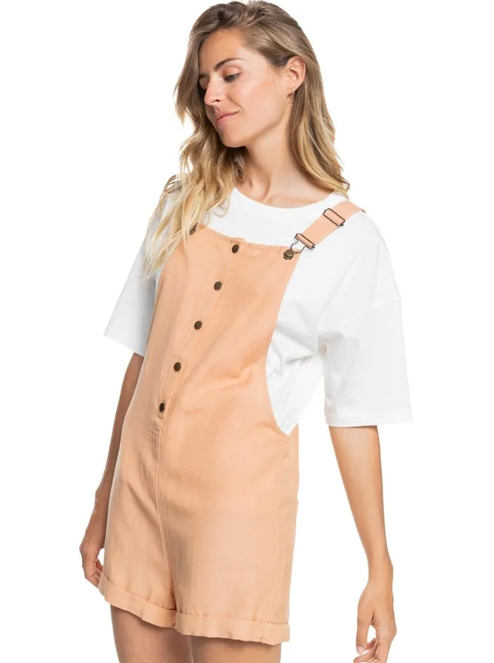 Roxy Jumpsuits and Rompers Back To Goodbye Short Overalls Toast 8211 Women