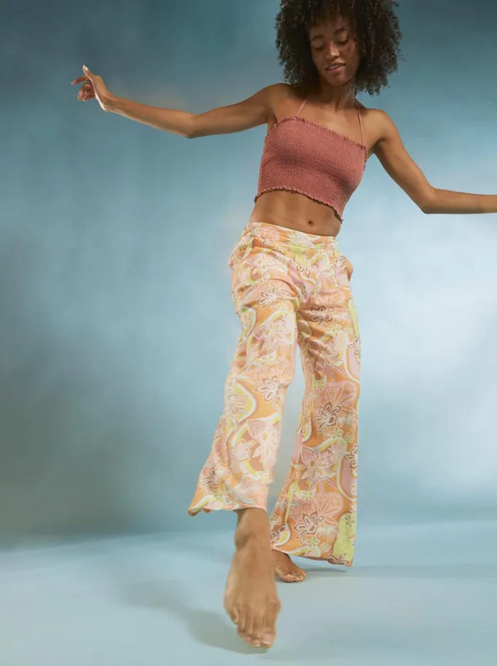 Roxy Pants and Jeans Midnight Avenue Wide Leg Pants Mock Orange Roxy Delic 8211 Women